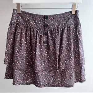 Tiered Blossom Mini Skirt